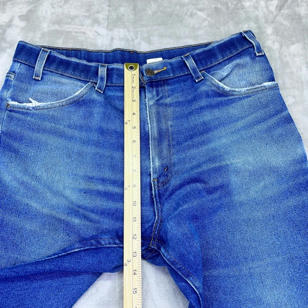 VTG Levi's 852 Orange Tab Jeans Blue Denim Regular Fit Men Sz 38 Fits 35